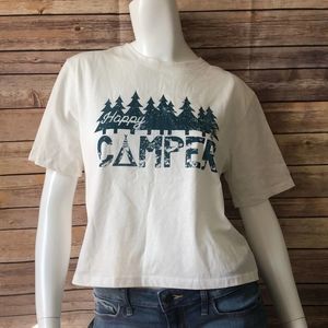 One clothing happy camper graphic cropped tee